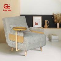 Fauteuil inclinable à siège unique pour maison moderne avec cadre en bois canapé-lit en tissu mobilier pour salon ou hôtel