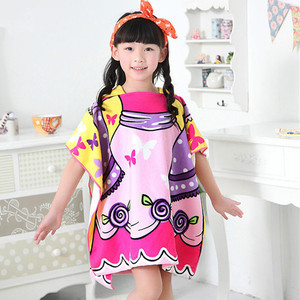 Toalla de bebé más barata, manta de dibujos animados para niño y niña, Poncho con capucha, toalla de <span class=keywords><strong>playa</strong></span> para nadar, Toalla de baño, albornoces, 100% de poliéster - Product Image 3