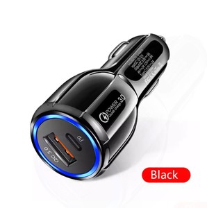Adaptador de coche LED inteligente QC3.0 PD3.0 de carga rápida dual para teléfonos iPhone Android <span class=keywords><strong>c</strong></span>ámaras relojes inteligentes (venta al por mayor - Product Image 3