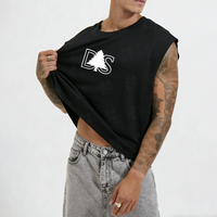 Camiseta sin Mangas Extra Grande de Algodón 100% de Alta Calidad con Estampado Personalizado, Camisetas sin Mangas que Absorben la Humedad para Hombre