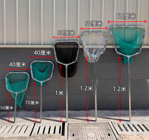 Épuisette de pêche à la main pour <span class=keywords><strong>bateau</strong></span> avec manche en acier inoxydable ultra-résistant de 3 m et <span class=keywords><strong>filet</strong></span> épaissi pour la pêche au bar et à la truite - Product Image 6