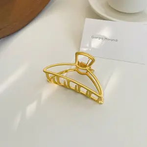 Claw Hair Clip Hot Selling Korean Shell Hair Clutches Golden Hair Clamps Star Rose Metal Gold Hair Claw Clip For Women And Girls