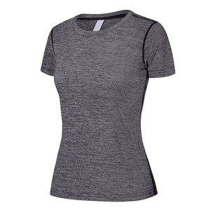 T-shirt de compression décontracté à manches courtes pour femme, imprimé numériquement, écologique, vente en gros, vêtements de sport, t-shirt de compression fitness - Product Image 3