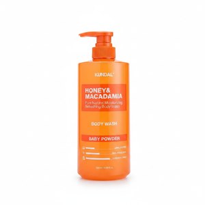KUNDAL 500ml Nettoyant pour le corps naturel et poudre pour bébé infusée de miel et de macadamia de bonne qualité - Product Image 2