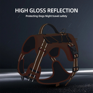 Tùy Chỉnh Không Có Kéo Con Chó Vật Nuôi Chiến Thuật Vest Khai Thác Phía Trước Clip Nhiệm Vụ Nặng Nề Phản Quang Dễ Dàng Điều Khiển Xử Lý Cho Con Chó Lớn Đi Bộ - Product Image 5