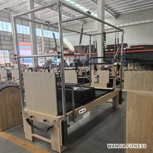 <span class=keywords><strong>Lit</strong></span> <span class=keywords><strong>de</strong></span> Pilates Cadillac en bois d'érable pour la physiothérapie à domicile, l'entraînement au yoga et les exercices <span class=keywords><strong>de</strong></span> fitness - À vendre - Product Image 5