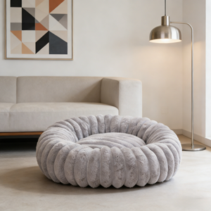 Einfaches, Modisches Plüsch-Donut-Hundebett, Umweltfreundlich, Tragbar, Abnehmbar, Waschbar, für Innen- und Außenbereich, Großhandel ab Werk - Product Image 2
