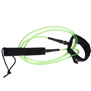 Laisse de planche à pagaie 5,5 mm en TPU vert, boucle à double anneau élastique, capacité de charge de 19 kg, design minimaliste unisexe, 12 ans et plus - Product Image 5
