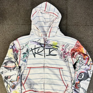 Best Quality Full Zip up <b>Men</b> Heavyweight Streetwear Dtg Print Drop Shoulder Zip up Soft 100% Cotton Hip Hop <b>Hoodie</b> - Product Image 1