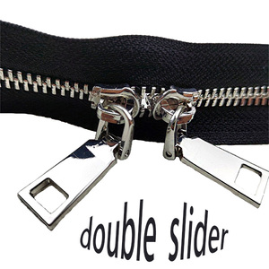 Hengda Fábrica Personalizada Cremallera <span class=keywords><strong>de</strong></span> doble vía 30 cm Cremallera <span class=keywords><strong>de</strong></span> <span class=keywords><strong>oro</strong></span> bidireccional Equipaje <span class=keywords><strong>de</strong></span> extremo cerrado Cremallera Doble - Product Image 3