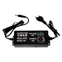 Adaptateur d'alimentation universel multi-tension réglable AC/DC avec écran d'affichage 3-24V 1A