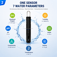 HZY4002 Sonde multiparamètre 7 en 1 pour la qualité de l'eau, température, salinité, RS485 Modbus, auto-nettoyante, pour la surveillance en ligne