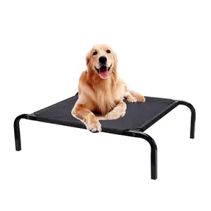 دائم شبكة كبيرة الحجم أنبوب فولاذي قابلة للطي رفع سرير كلب مرتفعة