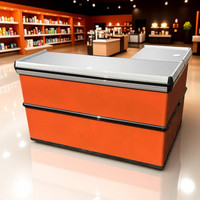 Caisse enregistreuse orange pour les magasins de proximité et les snack-bars, armoire en acier métallique orange, chaîne Yiming Youming populaire