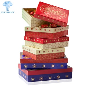 Custom Wholesale Luxury Favor Gold Paper Celebrate <b>Red</b> Christmas Candy Gift <b>Box</b> - Product Image 2