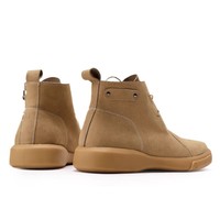Nouveauté - Bottes à lacets en cuir véritable pour homme avec semelles épaisses, doublure en peau de porc, cuir de vachette pleine fleur et semelles antidérapantes