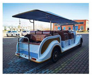 11 passeggeri carrello turistico elettrico antico Tour Mini Bus 4 fila elettrica Vintage classico convertibile prezzo per la vendita