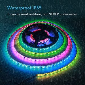 ไฟ LED แถบอัจฉริยะ RGB แบบตั้งโปรแกรมได้ สำหรับโรงงานขายส่ง ทองแดง 12V 24V 5050 IP67 กันน้ำ สำหรับตกแต่งภูมิทัศน์ พร้อมรีโมทคอนโทรลแบบ USB - Product Image 4