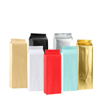 Poche debout de l'usine chinoise pour l'emballage de thé et de café en papier kraft mat/gousset latéral en plastique aluminium avec/sans joint de guérison
