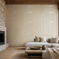 Panneau mural en PVC marbré avec revêtement UV, finition brillante européenne, imperméable, à larges veines, bord fini, pour hôtels et foyers