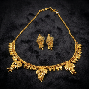 Wholesale Women's 14K 18K 24K Micron Gold Plated Box Chain Forming Short Necklaces Fashion Jewelry Brass Traditional Wedding Set - Product Image 3