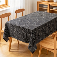 Nappe rectangulaire personnalisable en lin tissé à carreaux gingham – Housse de table élégante et moderne pour la maison et les événements de restauration