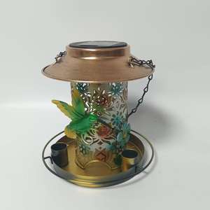 Usine En Gros Mangeoire À Oiseaux Lumière Solaire Décoration Extérieure Éclairage De Jardin Lumière Solaire Suspendue Pendentif Lampe Solaire Jardin - Product Image 1