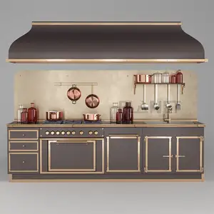 Armoires de cuisine à monter soi-même Rangement 1 pièce Mini armoire de cuisine intégrée Conception d'armoires de cuisine en aluminium