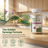 Aeglewell Herbs Chardon-Marie Premium : Capsules Détoxifiantes pour le Foie, Nettoyant Intestinal, Détoxifiant Corporel, Complément Alimentaire 1000mg