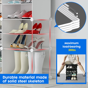 New Arrival White Convertible Folding Plastic <b>Shoe</b> <b>Rack</b> Organizer 3D Doors Living Room Entry Modern Home Furniture Warehouse - Product Image 3