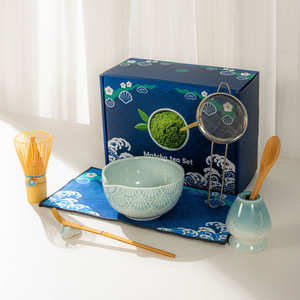Juego de <span class=keywords><strong>Matcha</strong></span> de Porcelana JY <span class=keywords><strong>con</strong></span> Herramientas, Batidor de Té, Cuchara, Diseño Japandi Ecológico, Duradero y Portátil, Regalo para Bebidas de Café y Té - Product Image 4