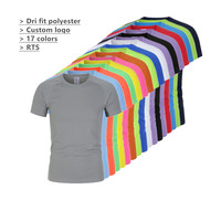Unisex Plus Size Sport T-shirt Dry Fit 100% Polyester Gebreide Stof Snel Droogend Ademend Anti-Pilling Blank Design Aangepast Logo