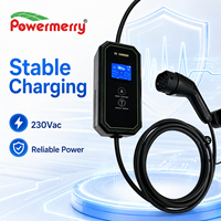 Nouveau chargeur EV portable de type 2 de 3,5 kW, 16 A, 230 V AC, classé IP67 avec protection RCD pour une utilisation domestique, en garage et en voyage en Europe