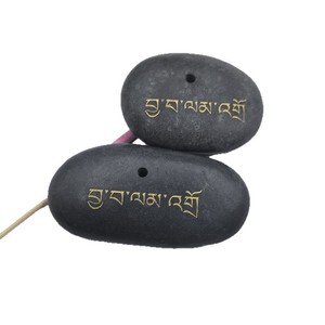Porta Incienso de Piedra Natural de 5-7 cm, Hecho a Mano, para Uso Religioso, con Grabado de Escritura Tibetana - Product Image 4