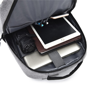 Men's <b>Backpack</b> With Usb Charging 20-35L Business Travel Laptop Bag Solid Color Detachable Strap - Product Image 4