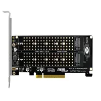 Tarjeta Divisora Dual M.2 NVMe PCIe x8 con Soporte PCIe 4.0 para Adaptador de Expansión SSD RAID en Placa Base