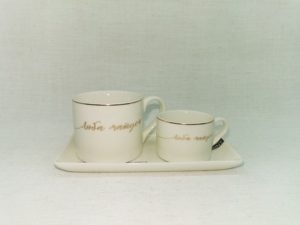 Set Regalo Personalizzato per Coppie e Amici, Tazze da Caffè in Porcellana Classica con Logo Personalizzato - Product Image 1