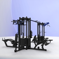 Station de musculation commerciale ergonomique tout-en-un, équipement de gym multifonctionnel, machine polyvalente à 8 stations avec crossover par câble