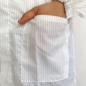 Macacão Antiestático Branco com Faixa de 5mm Todos os Tamanhos Vestuário <span class=keywords><strong>ESD</strong></span> para Sala Limpa Roupas de Segurança - Product Image 3