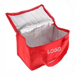 Grand sac isotherme professionnel promotionnel à double couche, réutilisable, pour pique-nique, avec bandoulière réglable, sérigraphie - Product Image 1