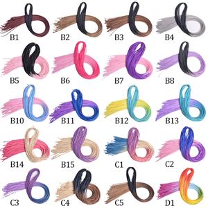 Zizi - Peluca de Trenzas de Tres Hebras de Color Degradado Europeo y Americano de 28 Pulgadas, Fibra Química, Extensión de <span class=keywords><strong>Cabello</strong></span> <span class=keywords><strong>con</strong></span> Trenzas Despeinadas - Product Image 3