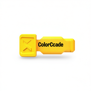 Clips ColorCode jaunes, 10 pièces, pour utilisation avec des pinces - Product Image 1