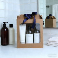 Nouvelle boîte d'emballage pour produits de soins personnels, boîte en papier personnalisée avec fenêtre en PET, boîtes cadeaux portables