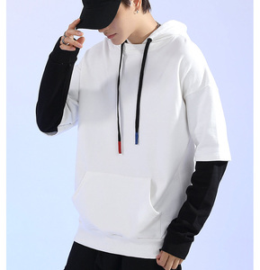 <span class=keywords><strong>Felpa</strong></span> <span class=keywords><strong>con</strong></span> <span class=keywords><strong>Cappuccio</strong></span> da <span class=keywords><strong>Uomo</strong></span> Casual Bicolore <span class=keywords><strong>con</strong></span> Maniche Cucite, Pullover a Maniche Lunghe <span class=keywords><strong>con</strong></span> Tasche e Cordoncino - Product Image 3