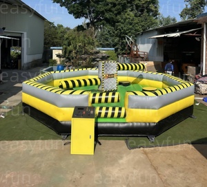 EASYFUN Jeu gonflable de défi Wipeout Meltdown avec balayeuse mécanique éliminatrice pour fêtes de famille et d'amis - Product Image 4