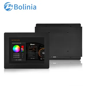 Fabrika fiyat 7 "8" mini Metal vazo duvara monte gömülü panel PC endüstriyel bilgisayar monitörü IPS ekran HMI bağlantı noktası