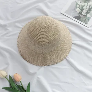 Unique Local Sparkling Summer Outdoor Sunshade Beach Sun Hats Short Striped Brim 8CM Bucket Hat