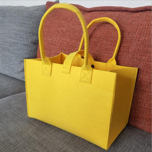 Bolso Tote de Fieltro para Mujer, Venta al Por Mayor de Fábrica, con Cierre Personalizado, Bolso de Mano Económico - Product Image 4