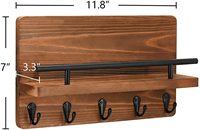 Ganchos de madera de pino marrón para llaves de sala de estar, organizador de pared para llaves, soporte de madera para pared, 2022
