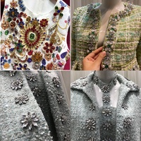 Cristaux de verre laser étincelants en forme de goutte d'eau avec griffes dorées et argentées, strass de haute qualité à coudre pour vêtements, robes, chaussures, sacs